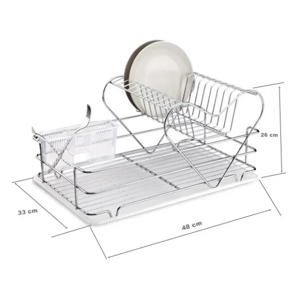 Tekno Tel İki Katlı Tezgah Üstü Kalp Bulaşıklık Tabaklık Kb-011 - Görsel 4