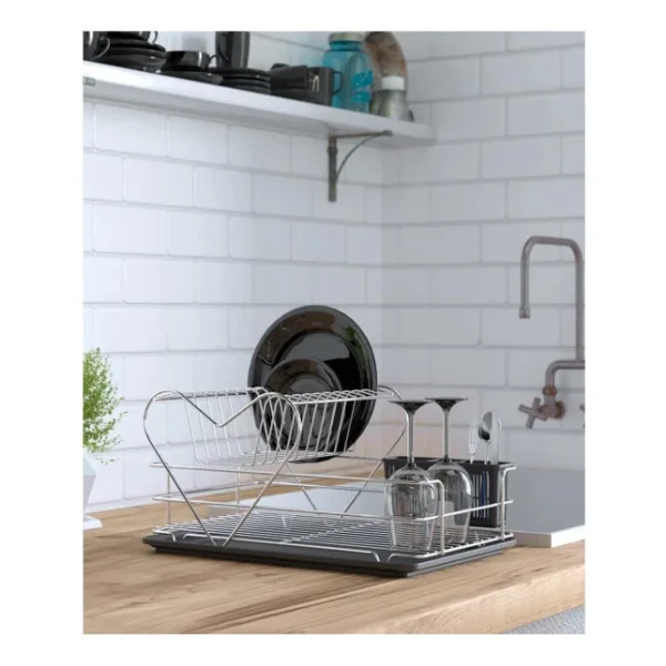 Tekno Tel İki Katlı Tezgah Üstü Kalp Bulaşıklık Tabaklık Kb-011 - Görsel 6