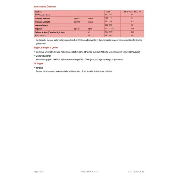 Shell Tonna S3 M 68 - 15 Litre - Görsel 6
