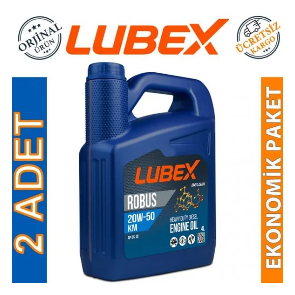 Lubex Robus Km 20w-50 4 Lt 2'li Mineral Motor Yağı - Görsel 4