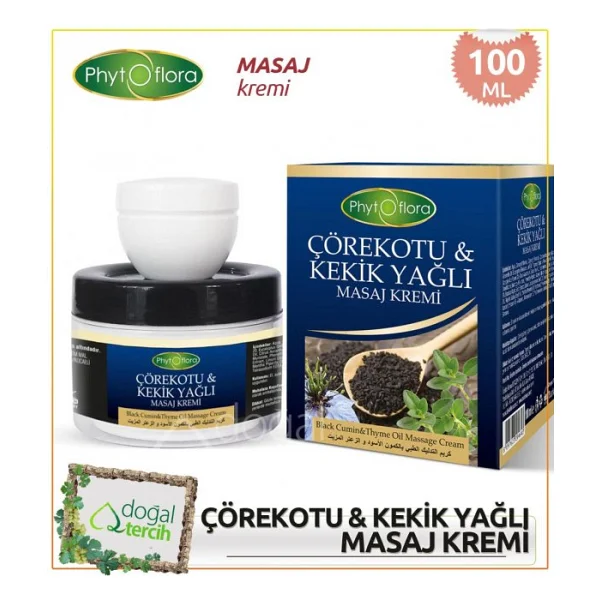 Phytoflora Çörekotu Yağlı & Kekik Yağlı Masaj Kremi 100 Ml - Görsel 4