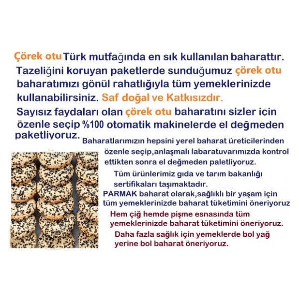Parmak Baharat Çörek Otu 1 Kg - Görsel 3