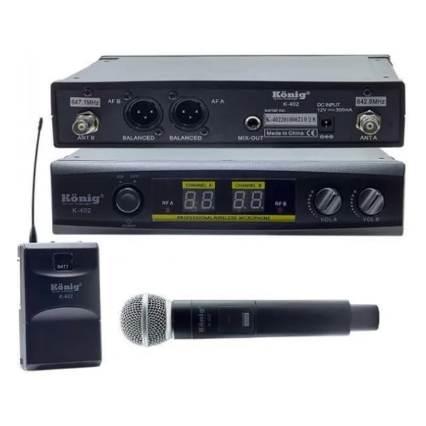 König K-402 1 El 1 Yaka 2 Kanal Uhf Telsiz Mikrofon - Görsel 4