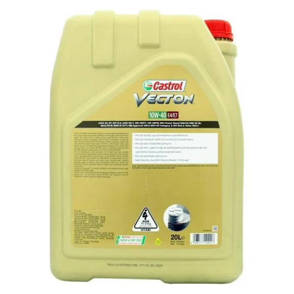 Castrol Vecton E4/E7 10w-40 20 Lt Motor Yağı - Görsel 6