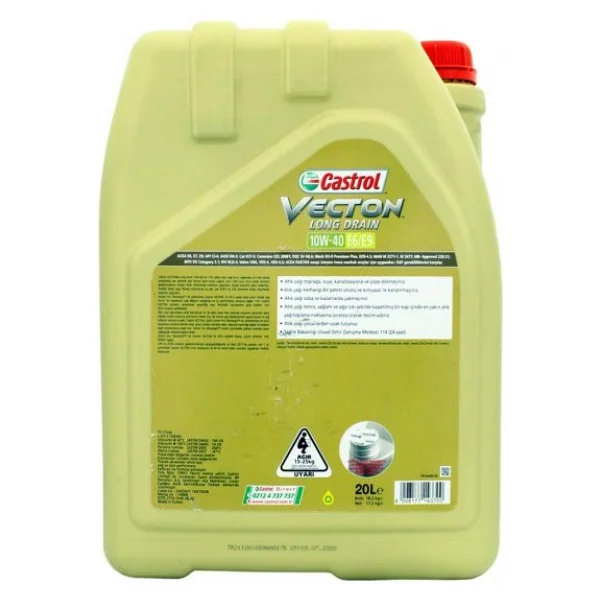 Castrol Vecton Long Drain 10w-40 E6/E9 20 Lt Motor Yağı - Görsel 4