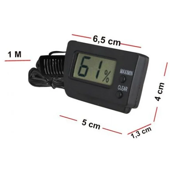 Aek-Tech Ta610 Dijital Min-Max Problu Higrometre - Görsel 6