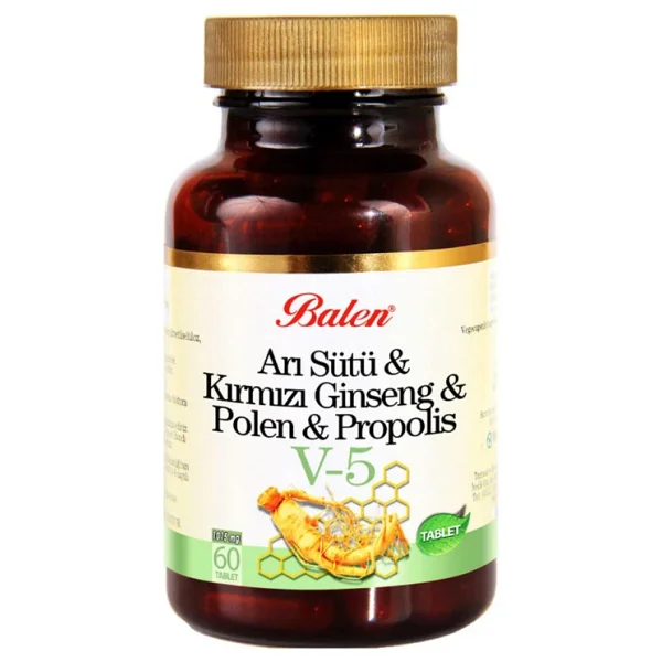 Balen V5 Arı Sütü Kırmızı Ginseng Propolis 60 Tablet 3'lü - Görsel 8