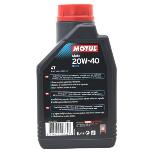 Motul 20w-40 4t 1 Lt 6'lı Motosiklet Yağı - Görsel 4