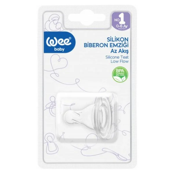 Wee Baby 866 No:1 0-6 Ay Silikon Biberon Emziği - Görsel 5