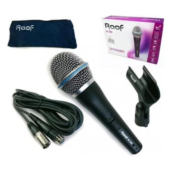 Roof R-100 600 Ohm Dinamik Kablolu El Mikrofonu - Görsel 5