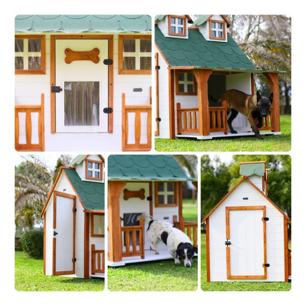 Mandu Ultra Lüks Ahşap Köpek Kulübesi - Görsel 8