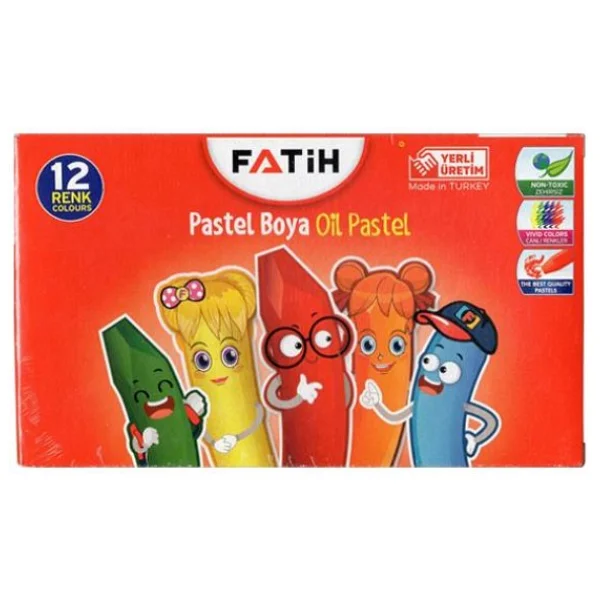 Fatih King Size Karton Kutulu 12'li Pastel Boya - Görsel 3