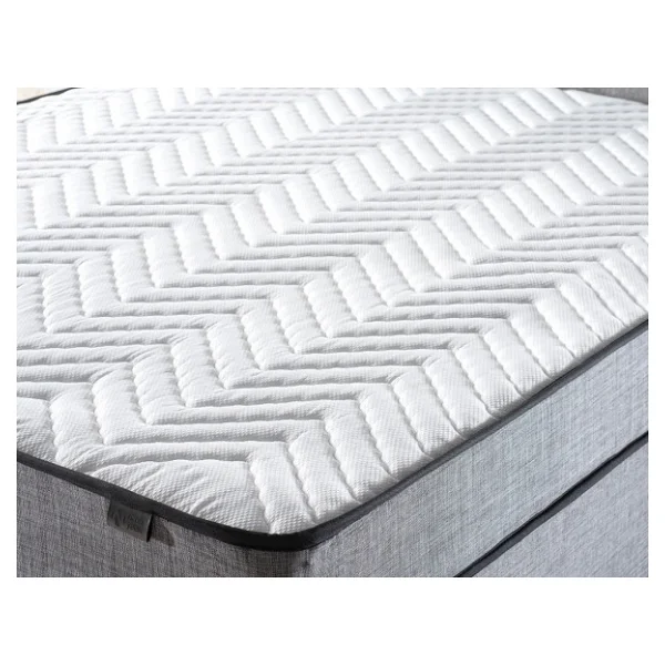 Niron Yatak Niron Silver Yatak Baza Başlık Seti 160x200 Çift Kişilik Full Ortopedik Yatak Gri Keten Baza Başlık - Görsel 4