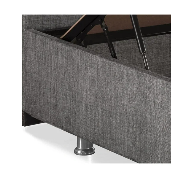 Niron Yatak Niron Silver Yatak Baza Başlık Seti 160x200 Çift Kişilik Full Ortopedik Yatak Gri Keten Baza Başlık - Görsel 7