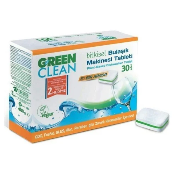 U Green Clean Bitkisel Bulaşık Makinesi Tableti 30'lu - Görsel 6