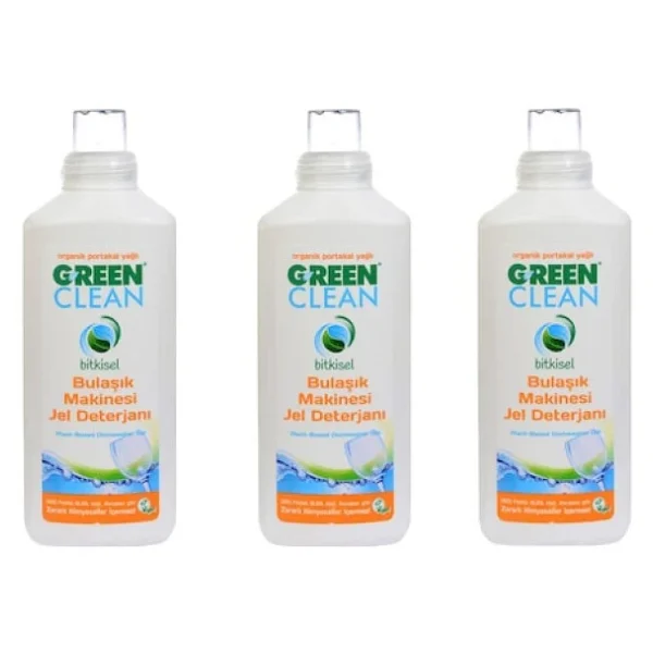U Green Clean Organik Bitkisel 1000 Ml 3'lü Paket Bulaşık Jel Deterjanı - Görsel 3