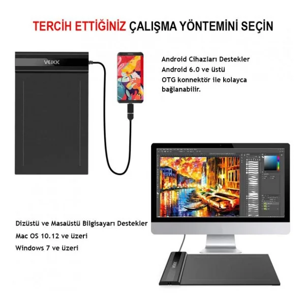Veikk S640 Grafik Tablet - Görsel 7