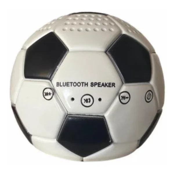 Doppler Siyah Beyaz Mini Futbol Topu Kablosuz Bluetooth Hoparlör - Görsel 7