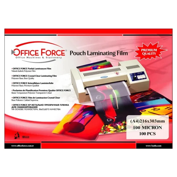 Office Force 100 Mic.A4 (216x303) Parlak Laminasyon Filmi 100'lü - Görsel 4