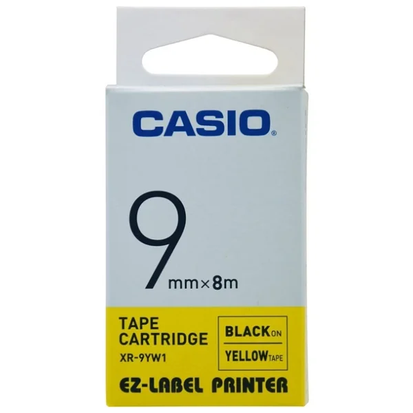 Casio Xr-9yw1 Etiket Yazıcısı Kartuşu Sarı Zemin Üzerine Siyah Baskı 9mm X 8 Metre - Görsel 2