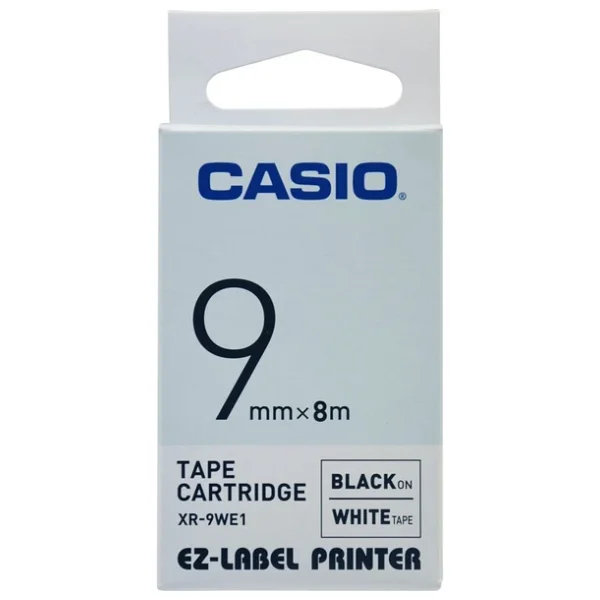 Casio Xr-9we1 (We/Bk) Etiket Yazıcısı Kartuşu Beyaz Renk Üstüne Siyah Baskı - Görsel 2