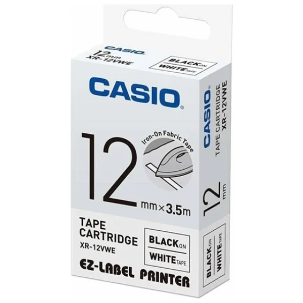 Casio Xr-12vwe Tekstil Transfer Etiketi Beyaz Renk Üstüne Siyah Baskı - Görsel 2