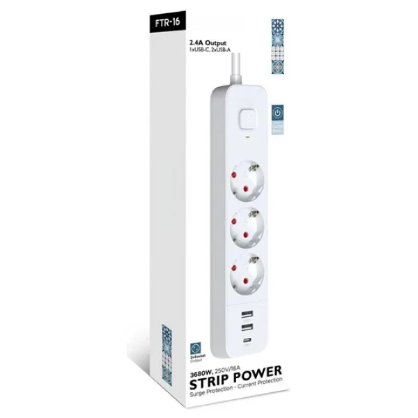 Fulltech Ftr-16 Priz 1,8mt Usb'li 3'lü - 64022 - Görsel 6