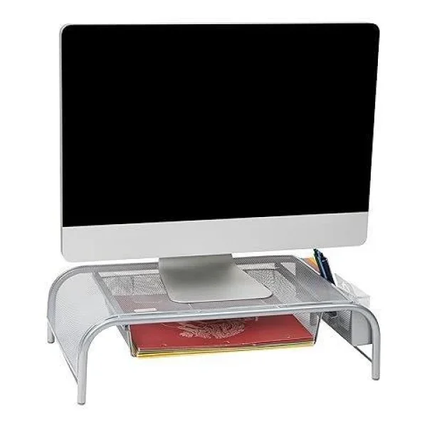 Office Force Raflı Ve 2 Cepli Monitör Ekran Yükseltici Gümüş - Görsel 4