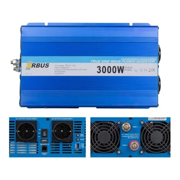 Orbus 12 Volt 3000 Watt Tam Sinüs İnvertör - Görsel 6