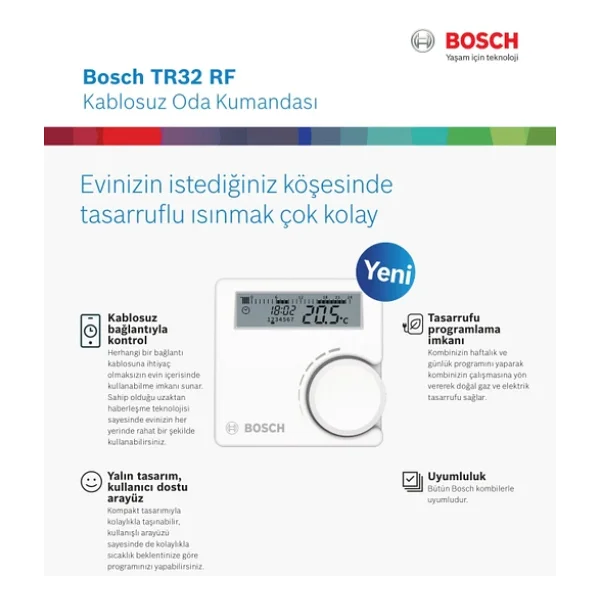 Bosch Tr32 Rf Kablosuz Termostat - Görsel 4