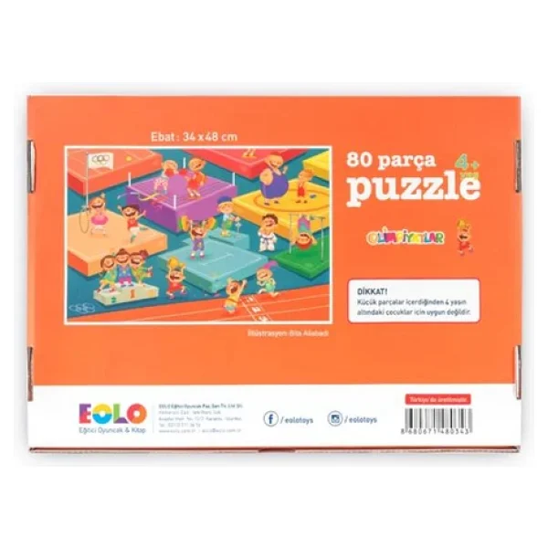 Eolo Olimpiyatlar 80 Parça Yer Puzzle - Görsel 7