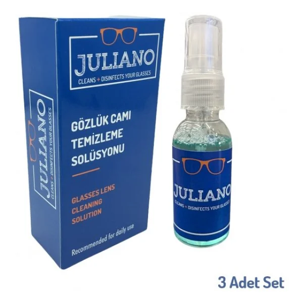Juliano 3 Adet Gözlük Temizleme Antistatik Solusyon Sprey Set - Görsel 3