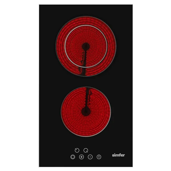 Simfer 3045 Elektrikli Siyah Cam İkili Set Üstü Ocak - Görsel 4