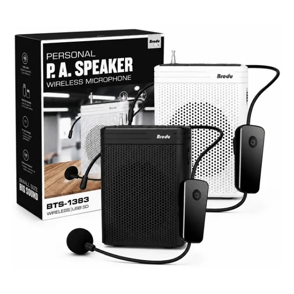 Ultratekno Kablosuz Mikrofonlu Rehber Amfisi 3" Subwoofer Hoparlör Bluetooth Fm USB Tf Kart Destekli Hoparlör - Görsel 4