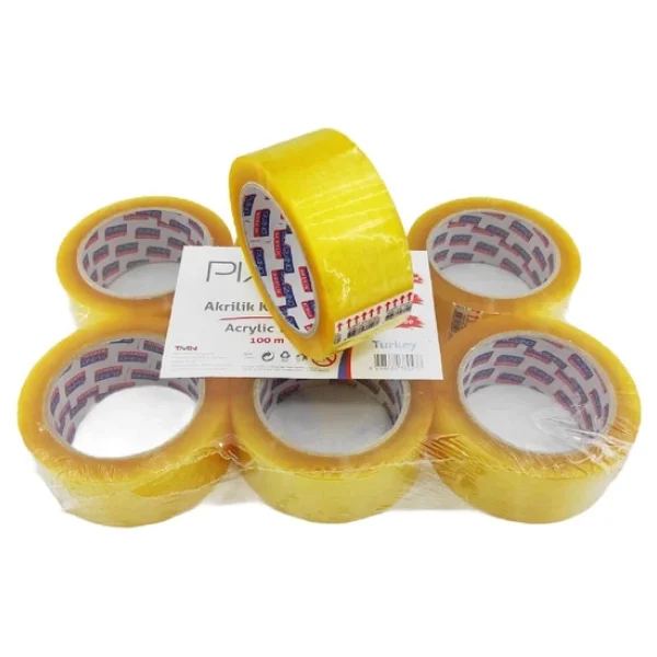 Piano Akrilik Şeffaf Koli Bandı 100 Metre 6 Lı Paket - Görsel 7