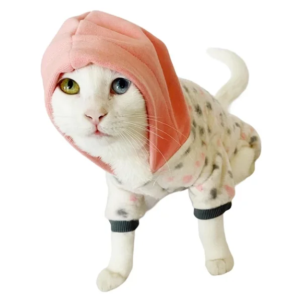 Softie Spotty Pink Kedi Tulumu Kedi Kıyafeti - Görsel 3