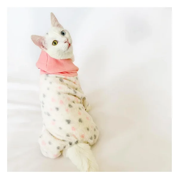 Softie Spotty Pink Kedi Tulumu Kedi Kıyafeti - Görsel 5