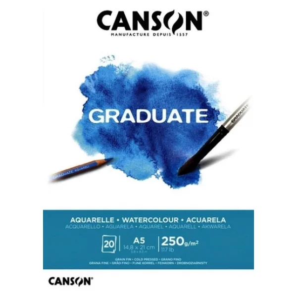 Canson Graduate Suluboya Defteri 250gr A5 20 Yaprak - Görsel 3