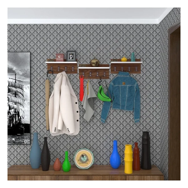 Kenzlife Elbise Askılığı Karayemiş3 Cvz 26x114x12 Vestiyer Portmanto Askı Askılık 12 Adet Askı - Görsel 4