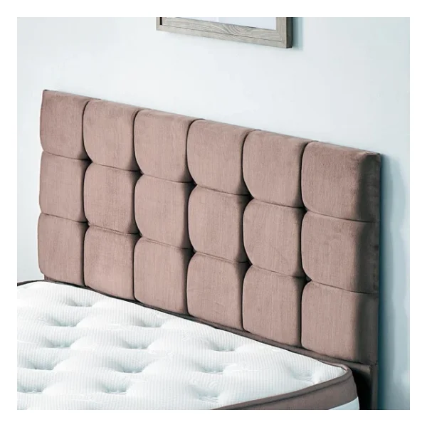 Niron Rama Baza Ve Başlık Seti 120x200 Cm Tek Kişilik Sütlü Kahve Kumaş Baza Ve Başlığı Soho Kumaş - Görsel 8