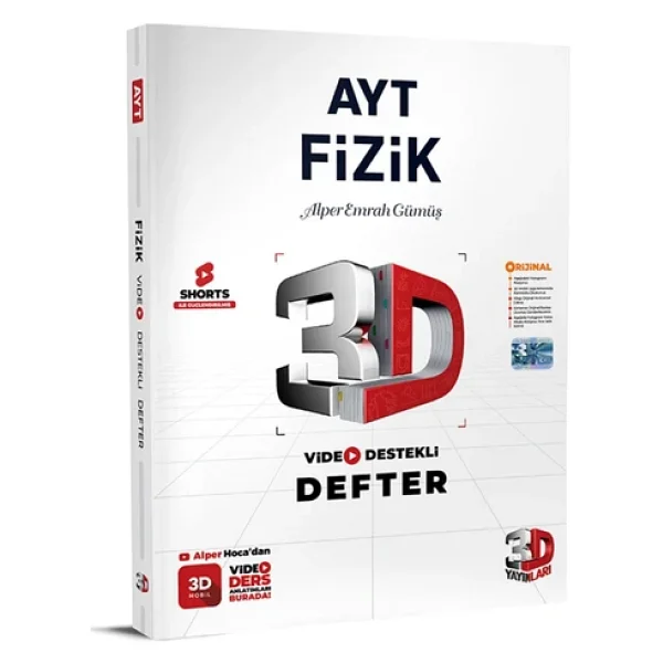 3d Yayınları Ayt Fizik Video Destekli Defter - Görsel 6