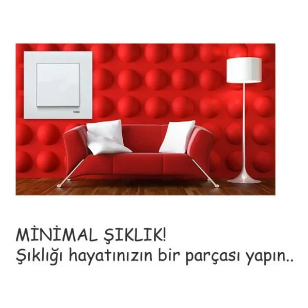 Viko Karre Sıva Altı Çerçeveli Beyaz Anahtar Priz - Görsel 6
