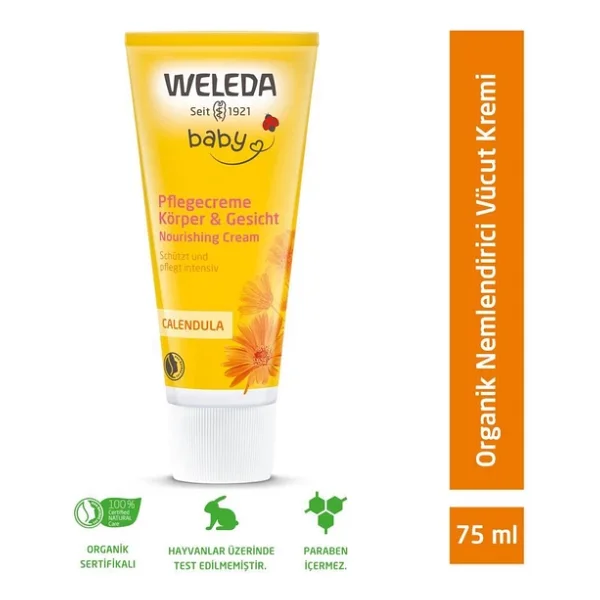 Weleda Baby Calendula Organik Nemlendirici Vücut Kremi 75ml - Görsel 8