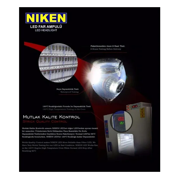 Niken Çalışma Lambası Pro 8 Ledli Kare 3 Fonksiyonlu - Görsel 5