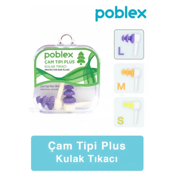 Poblex Çam Tipi Plus Büyük Boy (L) Kulak Tıkacı - Görsel 4