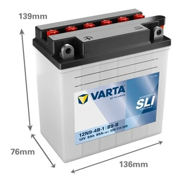 Varta Powersports Freshpack 509 014 008 12 V 9 Ah Motosiklet Aküsü - Görsel 4