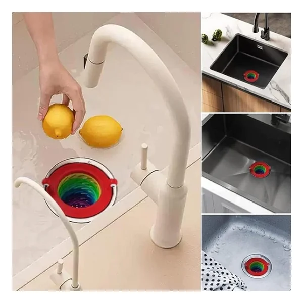 Ayt Sunup Renkli Mutfak Lavabo Süzgeci Drenaj Mutfak Gider Süzgeç - Görsel 3