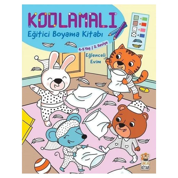 Kodlamalı Eğitici Boyama Kitabı - Eğlenceli Evim 4-5 Yaş - Kolektif - Görsel 2