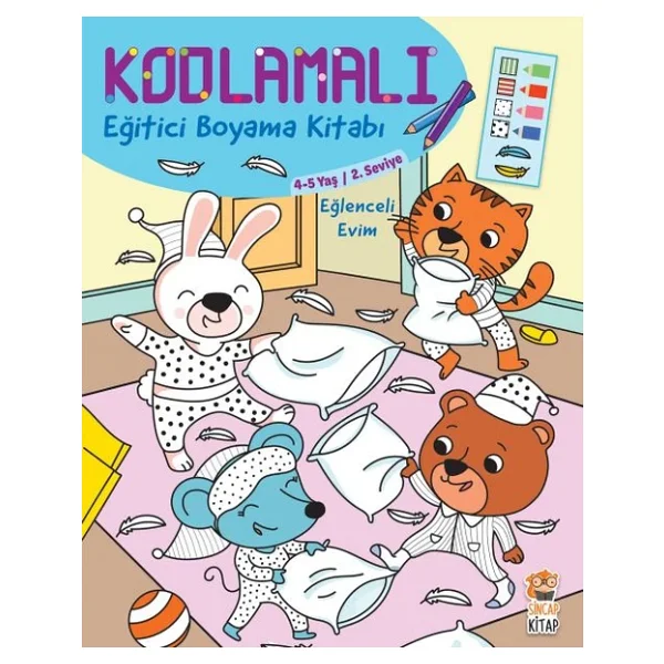 Kodlamalı Eğitici Boyama Kitabı - Eğlenceli Evim 4-5 Yaş - Kolektif - Görsel 3