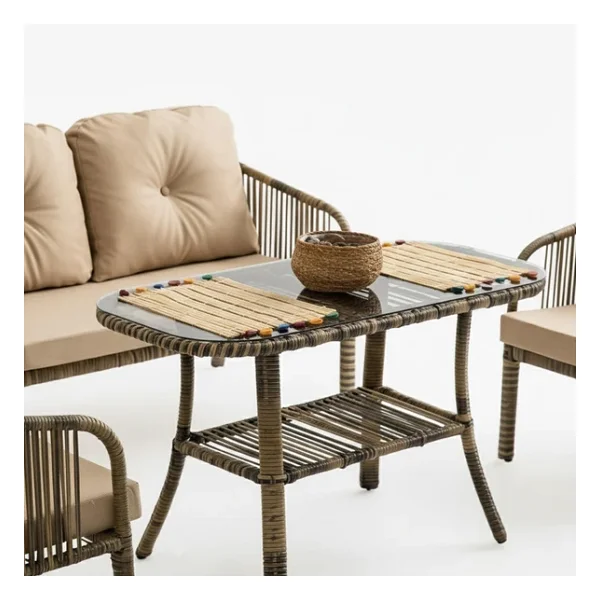 Capri Swing Artemis 2+1+1+Masa Rattan Bahçe & Balkon Takımı - Görsel 2